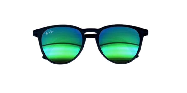 The Classic Big Kid Sunny- Black with Mirror Green Lens