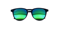 The Classic Kids Sunny- Black with Mirror Green Lens