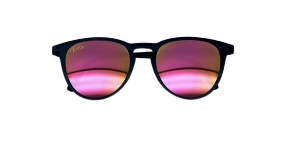 The Classic Kids Sunny- Black with Mirror Pink Lens