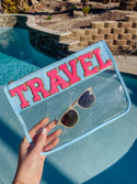 Clear Zipper "Travel" Pouch