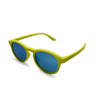 The Baby Bendi- Neon Yellow with Mirror Blue Polarized Lens