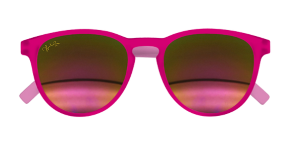 The Classic Big Kid Sunny- Hot Pink Block Mirror Lens